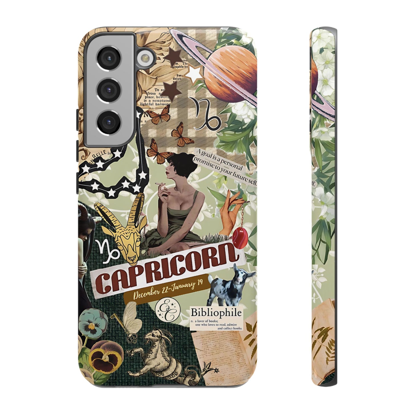 Capricorn Retro Zodiac Collage Tough Phone Case