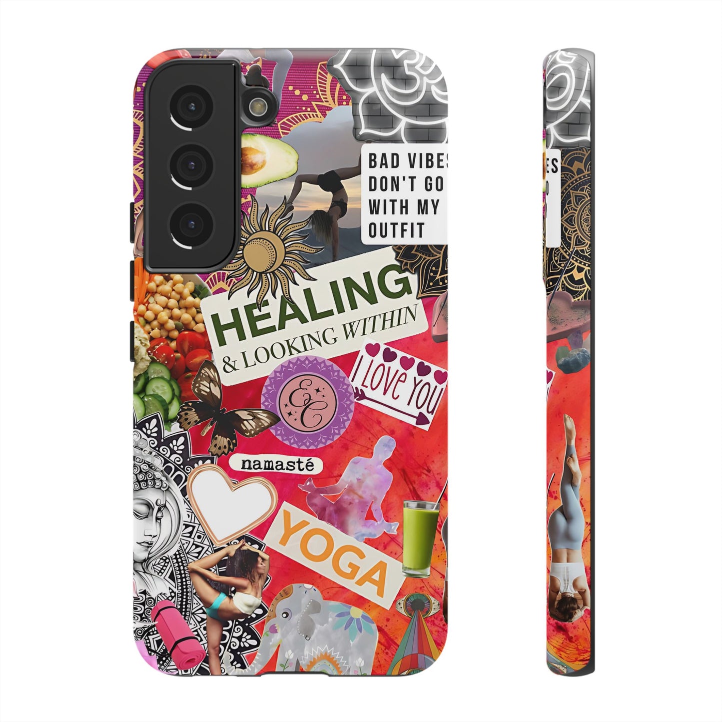 Yoga and Meditation Collage Tough Phone Case