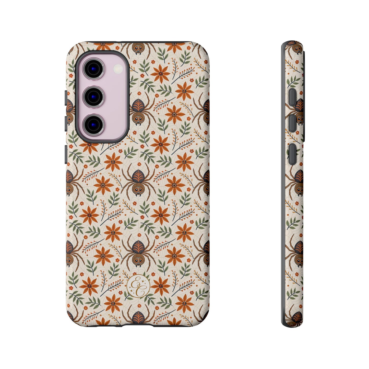 Boho Floral Spider Pattern Tough Phone Case