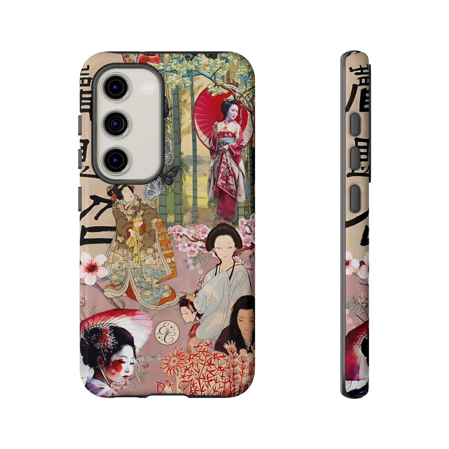 Japanese Geisha Collage Tough Phone Case