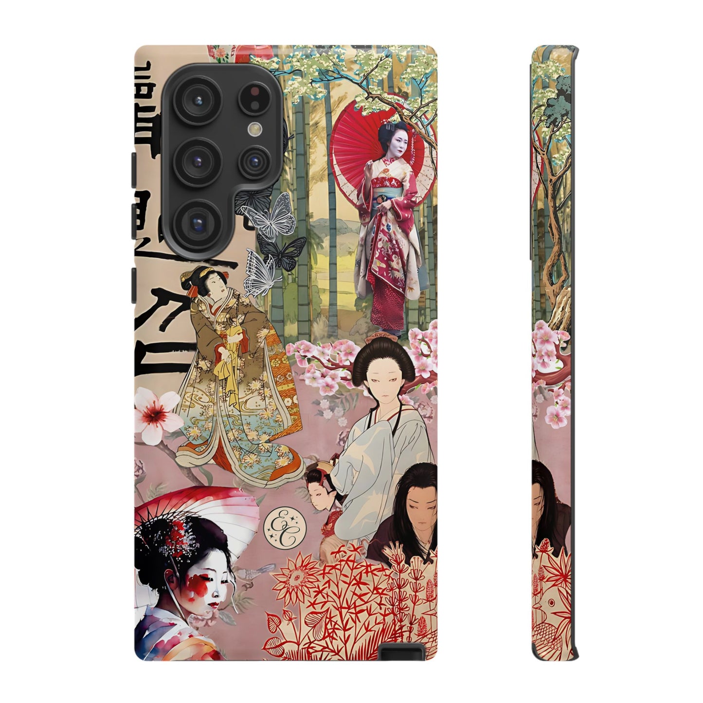 Japanese Geisha Collage Tough Phone Case