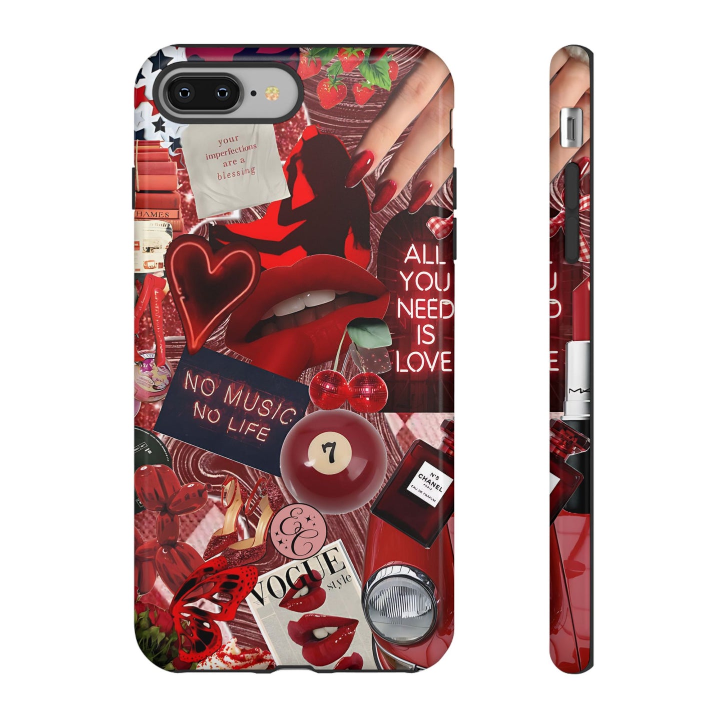 Red Aesthetic Collage Tough Phone Case