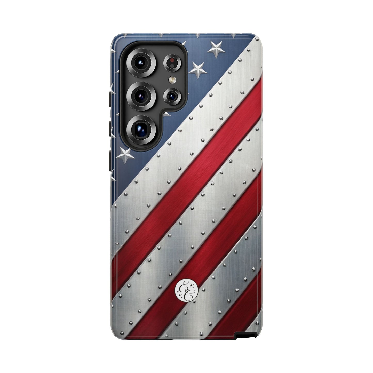 Metallic American Flag Tough Phone Case