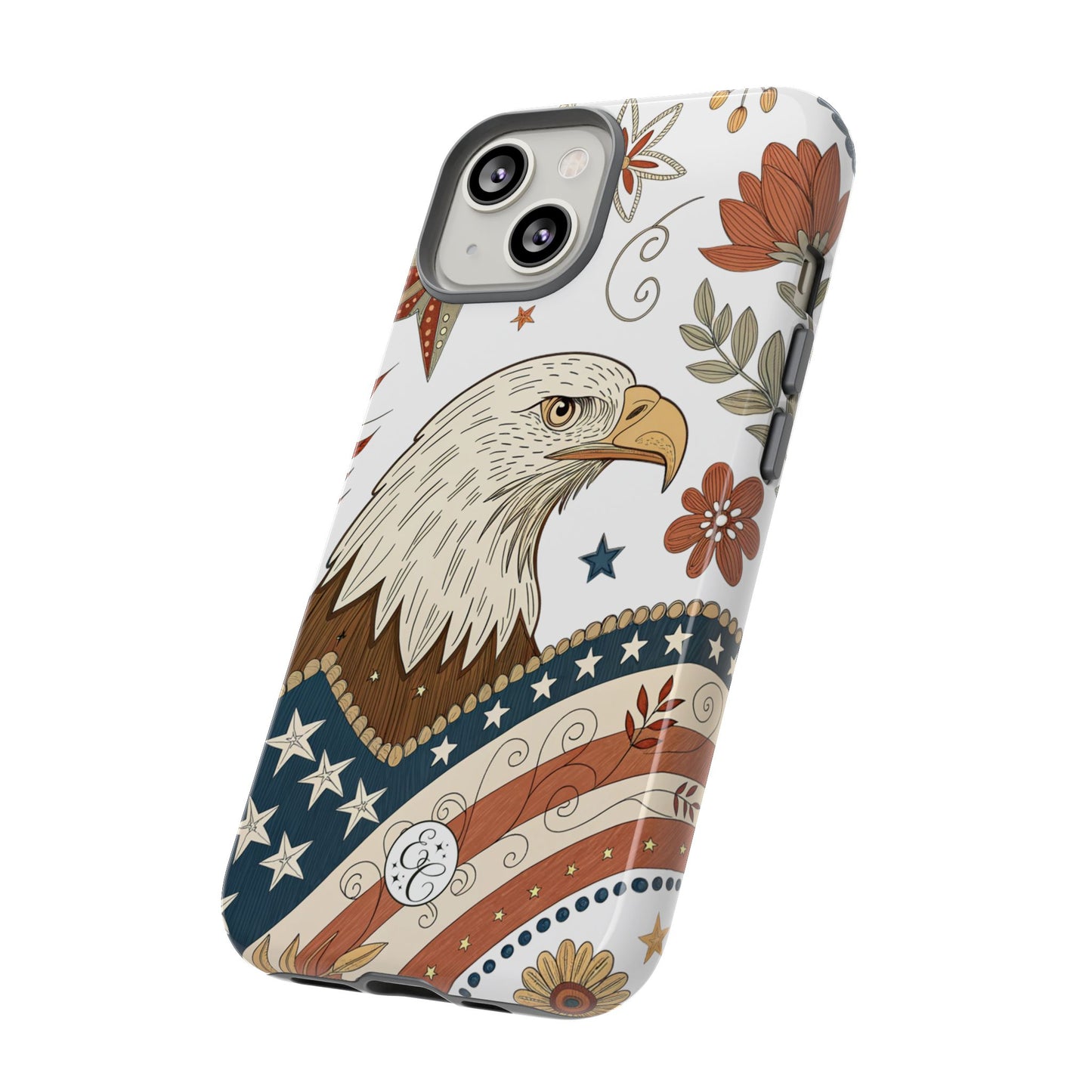 Boho Patriotic Eagle Tough Phone Case