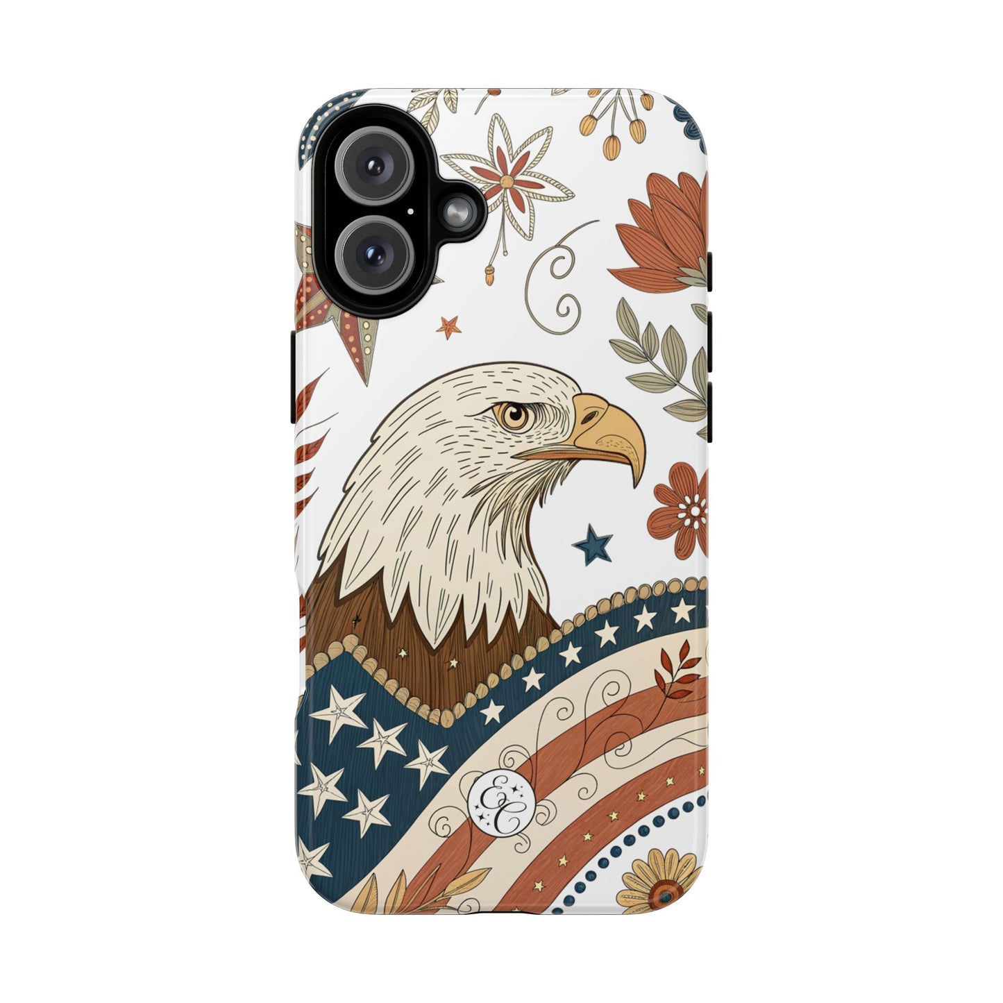 Boho Patriotic Eagle Tough Phone Case