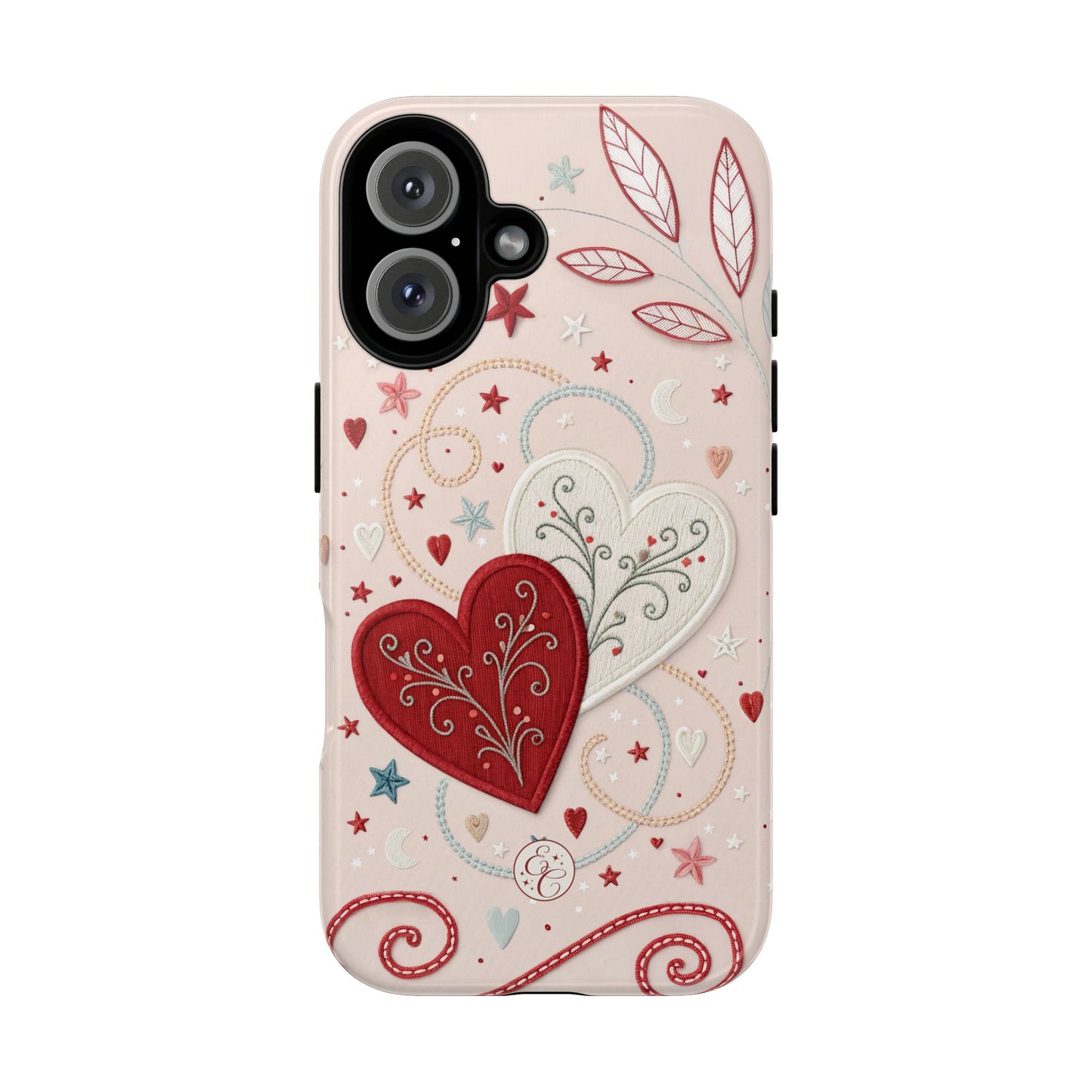 Interlinked Hearts Design Tough Phone Case