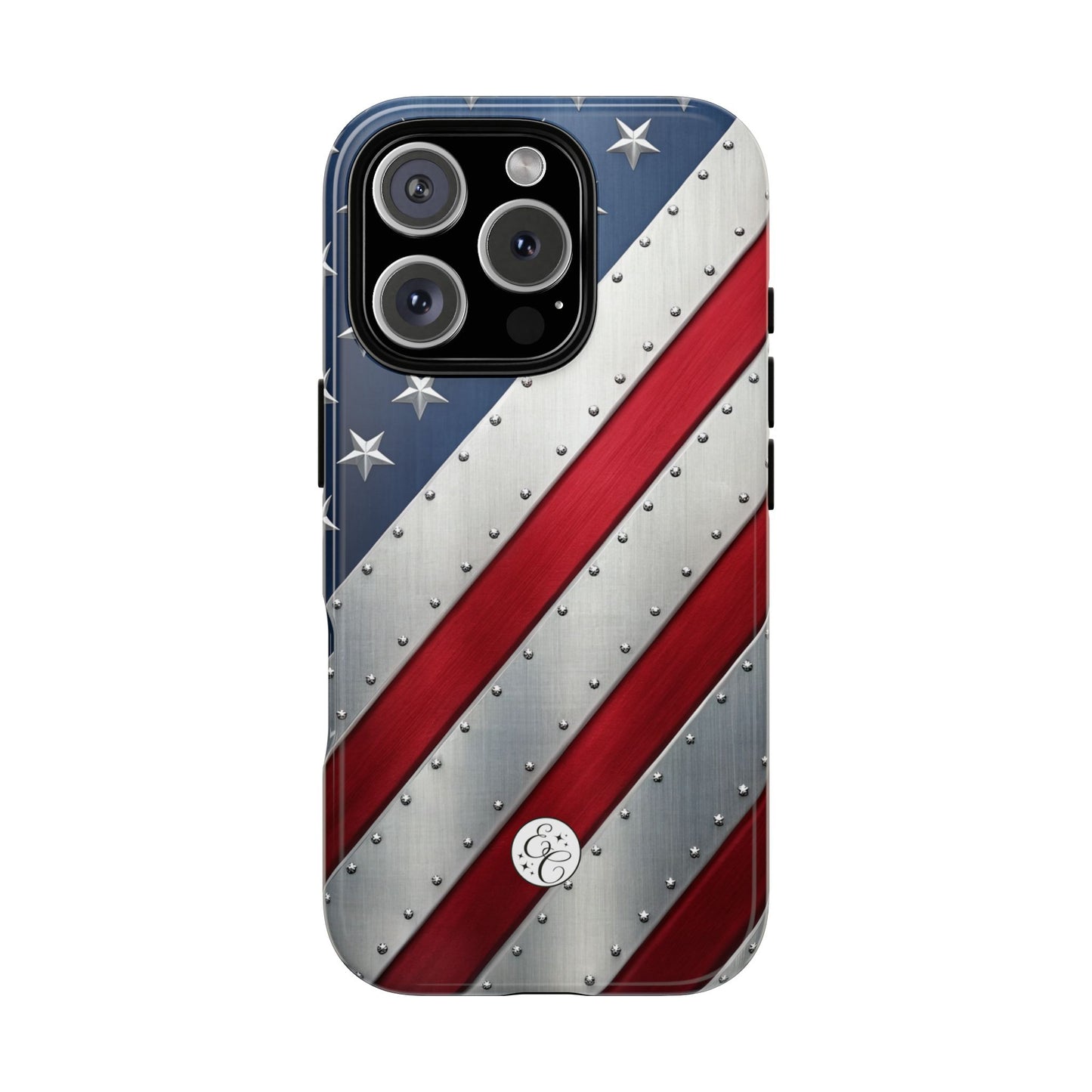 Metallic American Flag Tough Phone Case