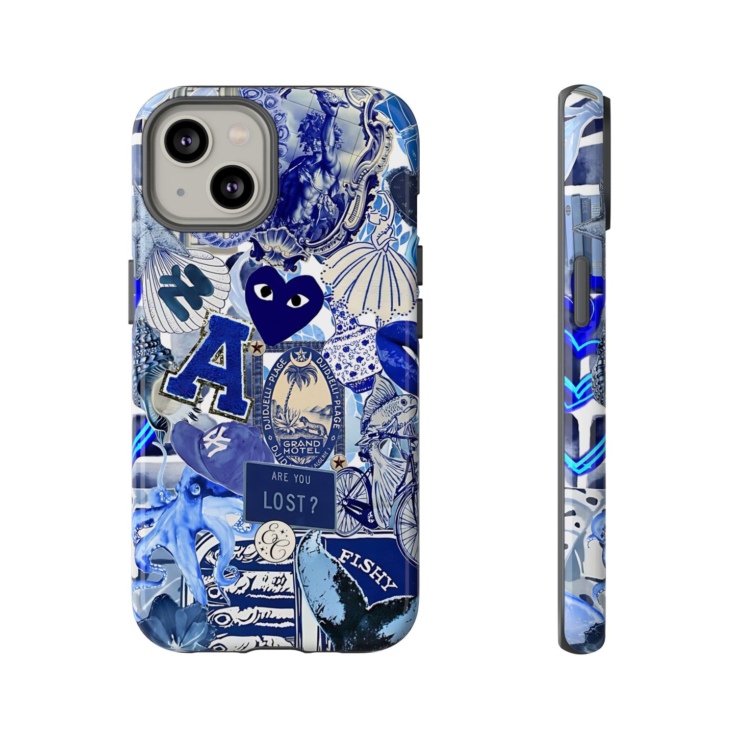 Blue Collage Tough Phone Case