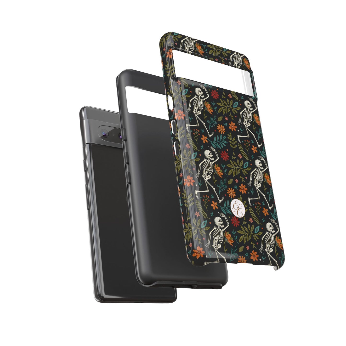 Halloween Boho Skeleton Pattern Tough Phone Case