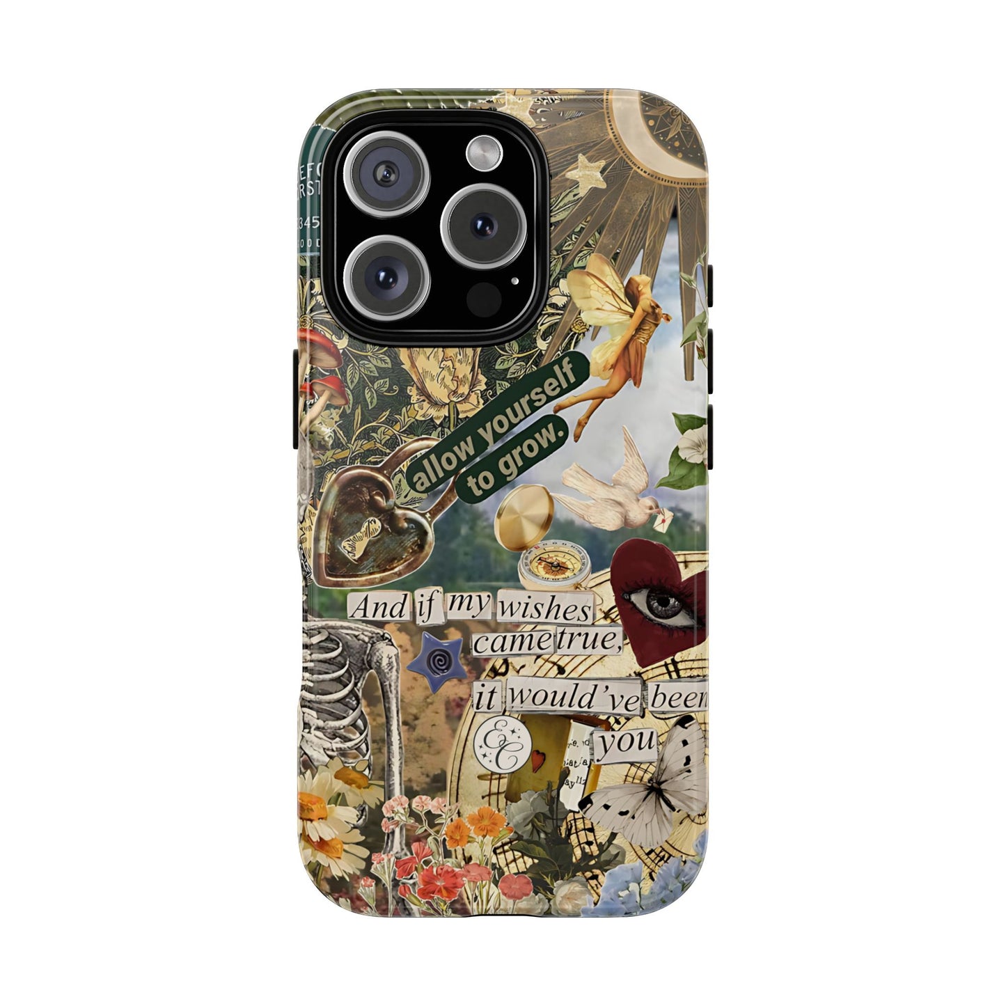 Vintage Cottage Collage Tough Phone Case