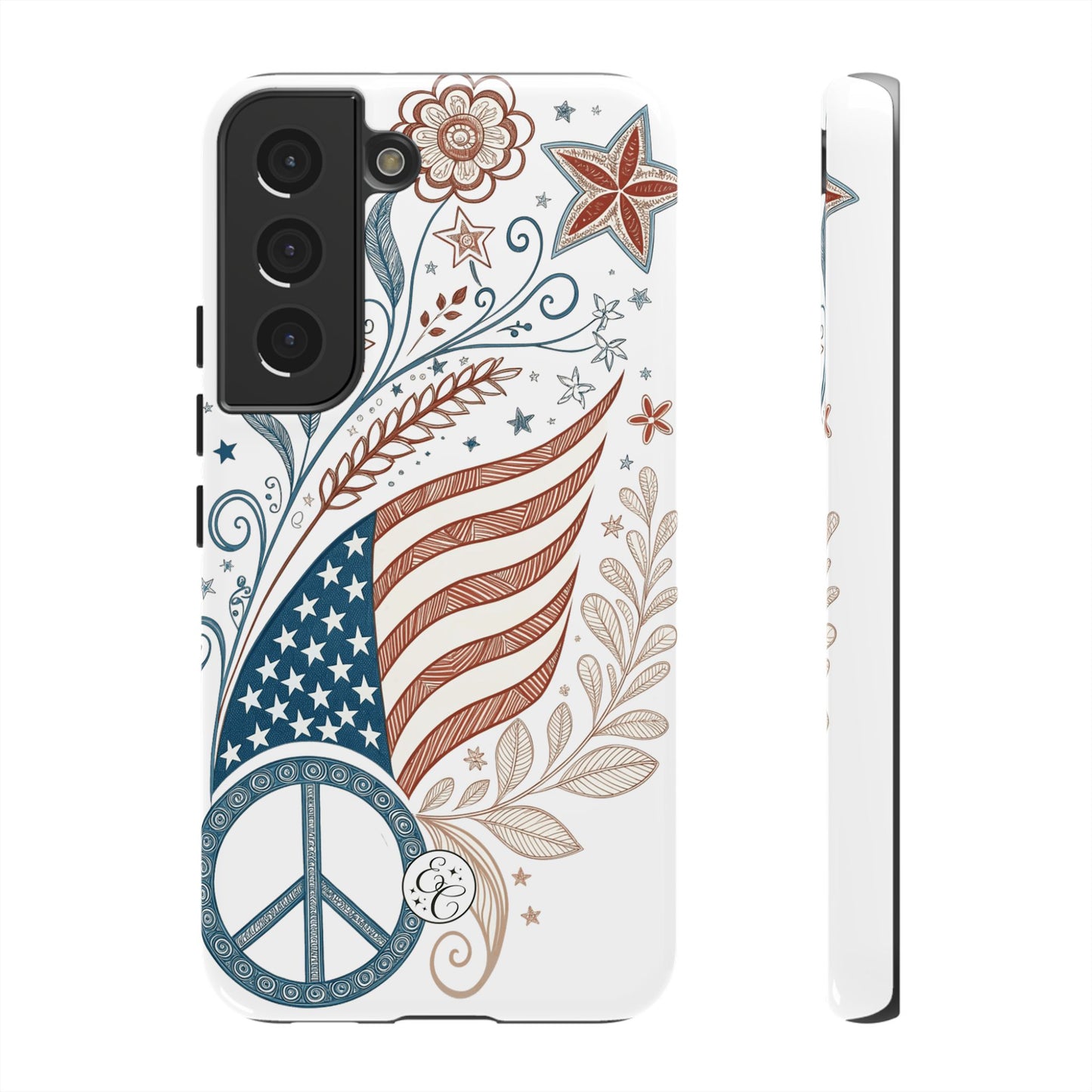Boho American Flag Tough Phone Case
