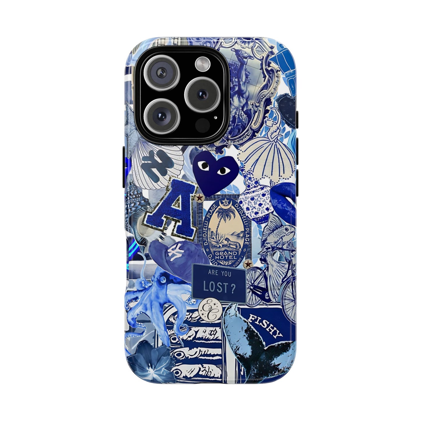 Blue Collage Tough Phone Case