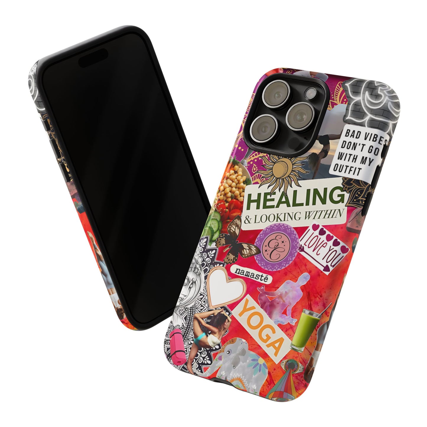 Yoga and Meditation Collage Tough Phone Case