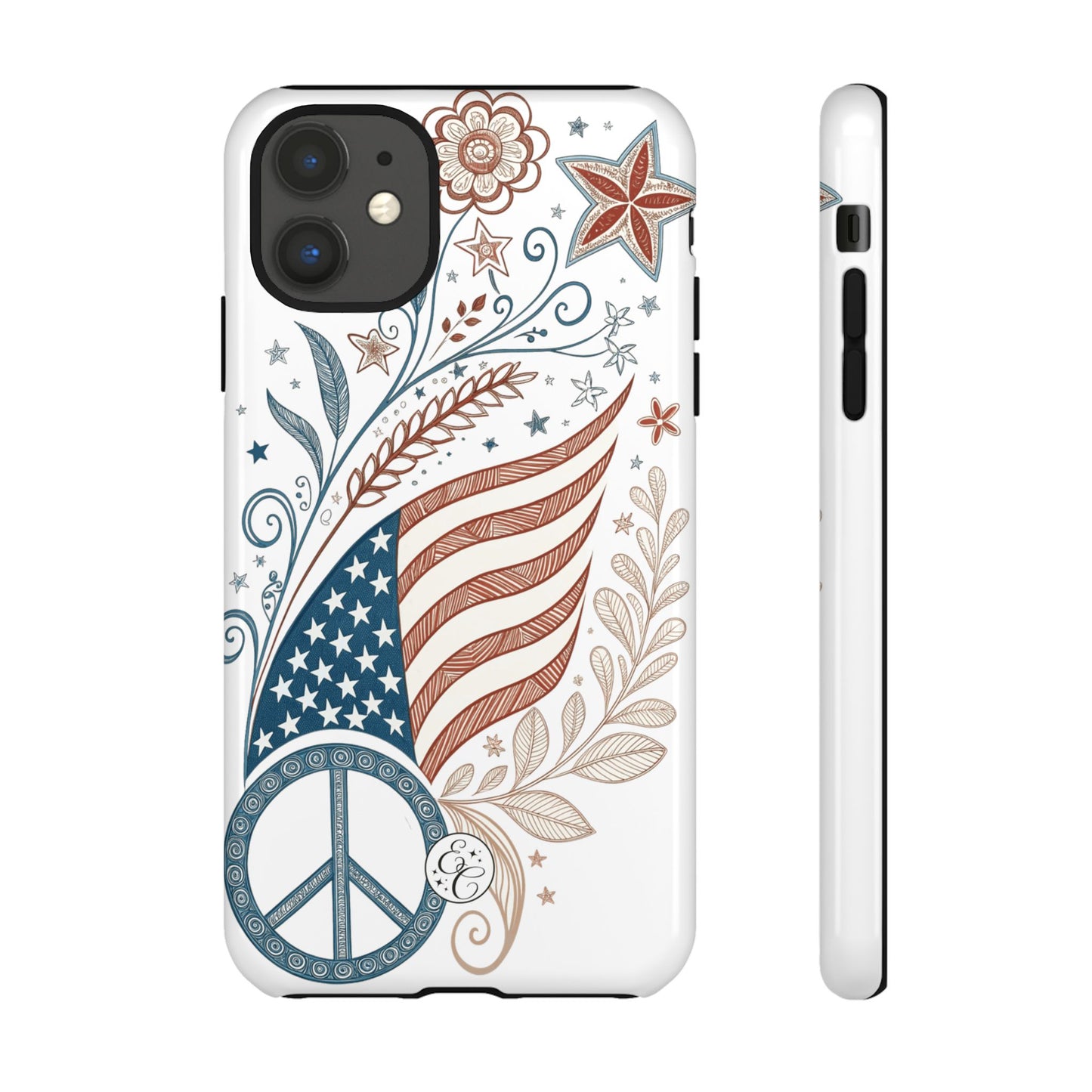 Boho American Flag Tough Phone Case