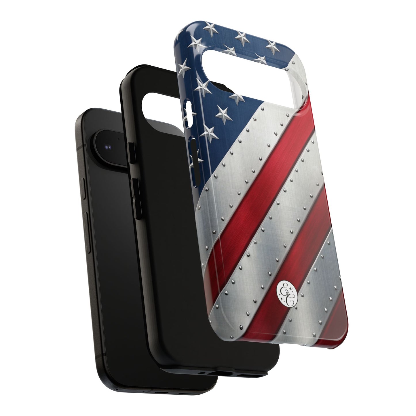 Metallic American Flag Tough Phone Case