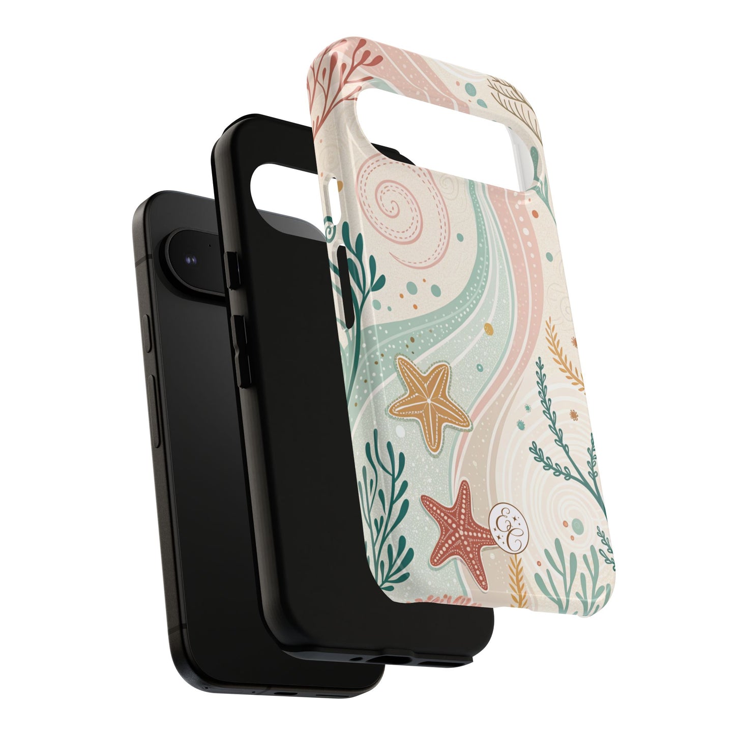 Pink Ocean Boho Doodle Tough Phone Case