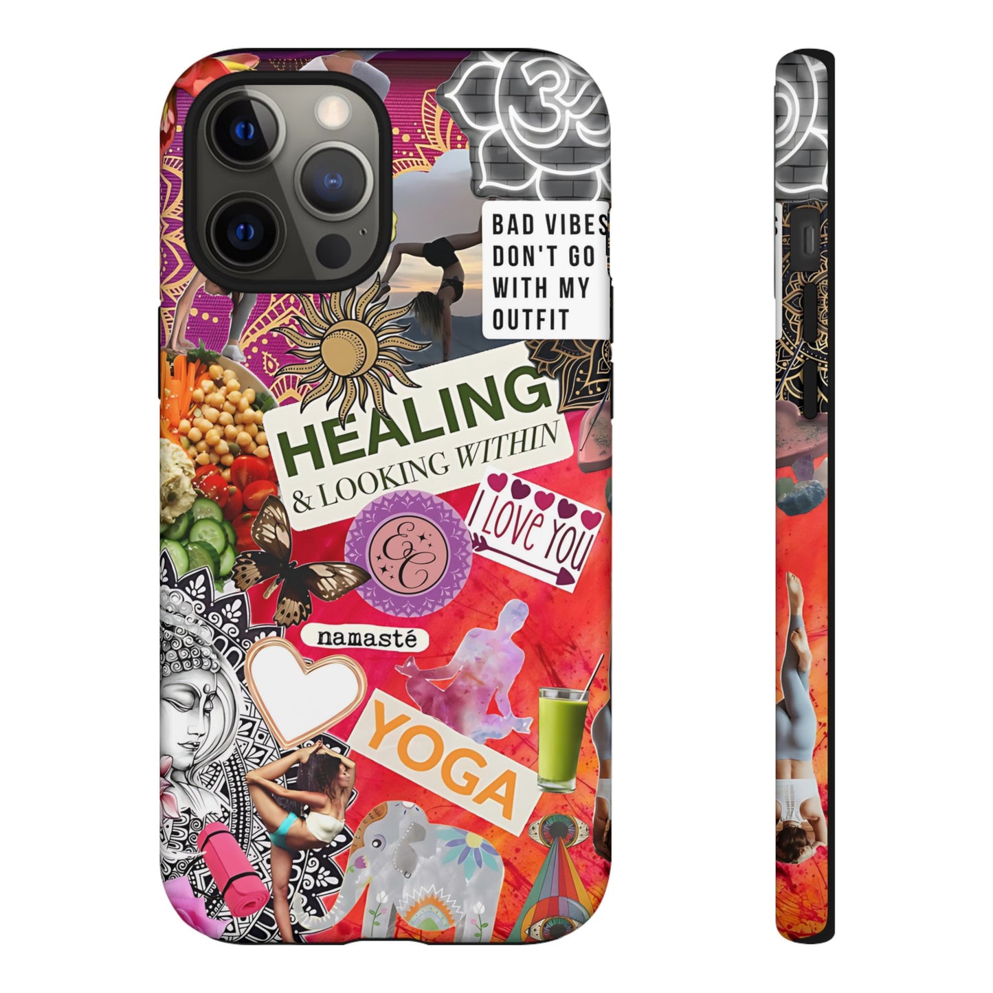 Yoga and Meditation Collage Tough Phone Case