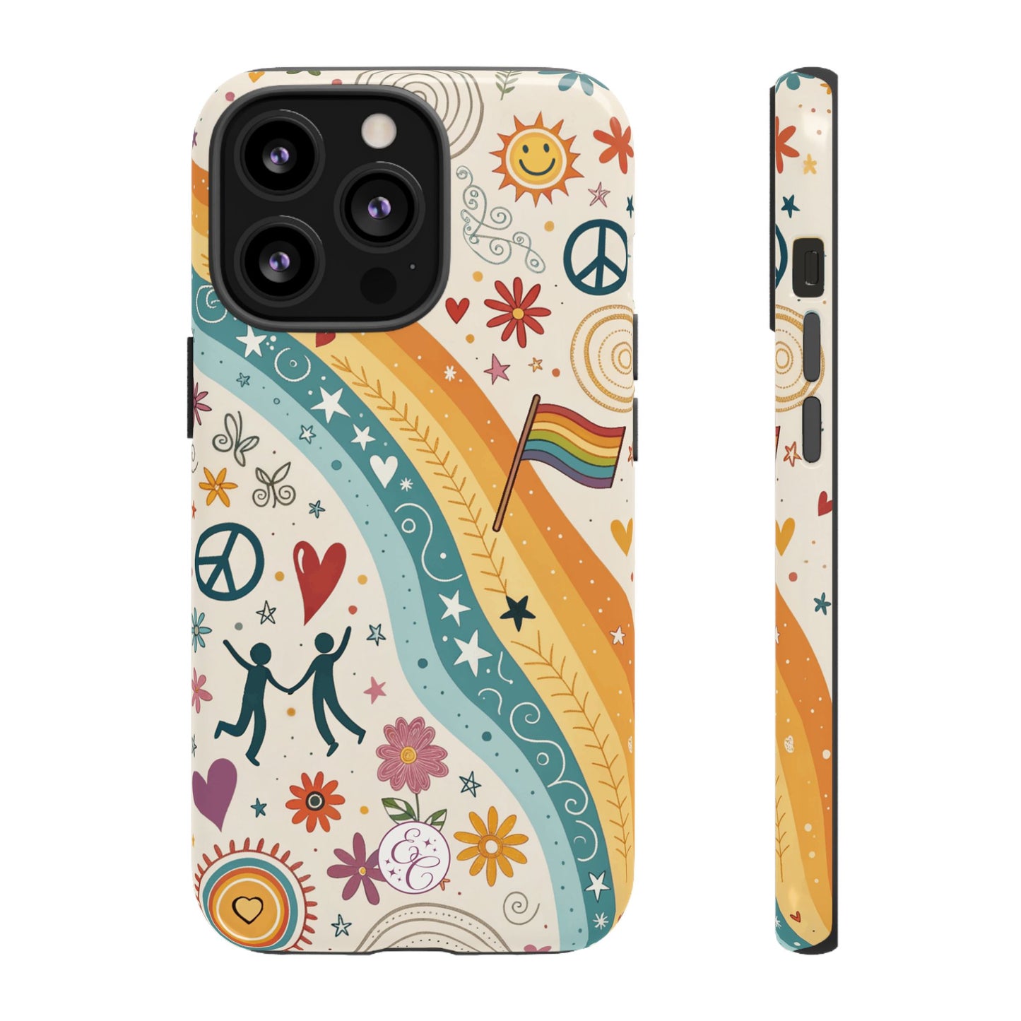 LGTBQ+ Pride Boho Doodle Tough Phone Case