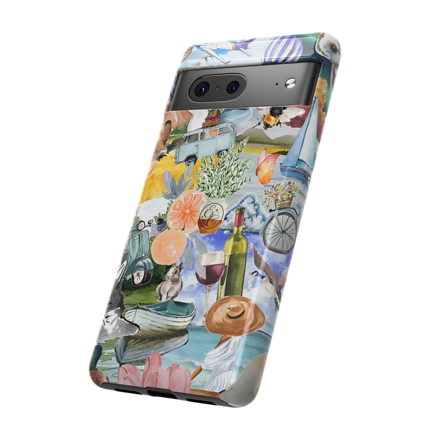 Vintage Travel Collage Tough Phone Case