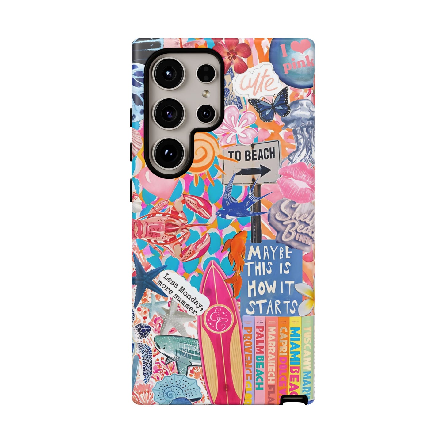 Colorful Beach Collage Tough Phone Case