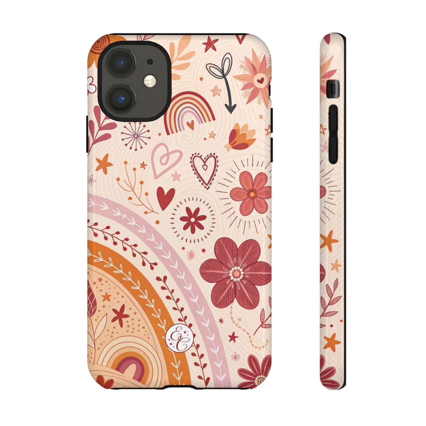Lesbian Boho Doodle Tough Phone Case