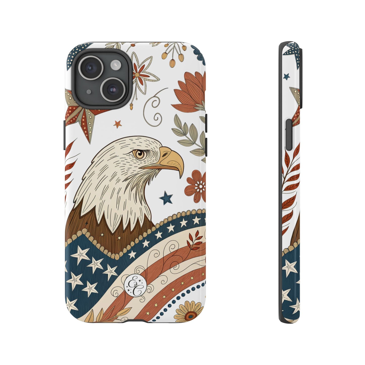 Boho Patriotic Eagle Tough Phone Case