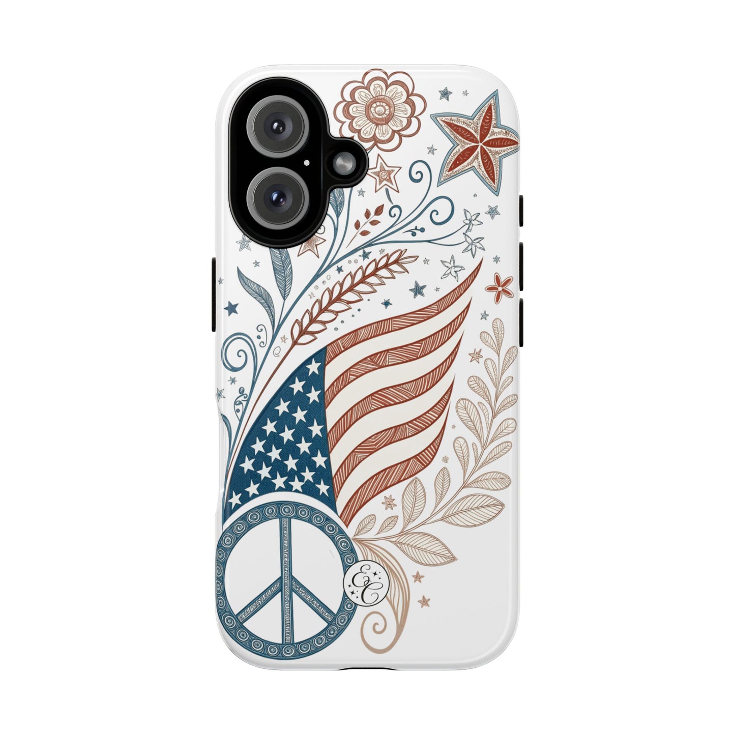 Boho American Flag Tough Phone Case