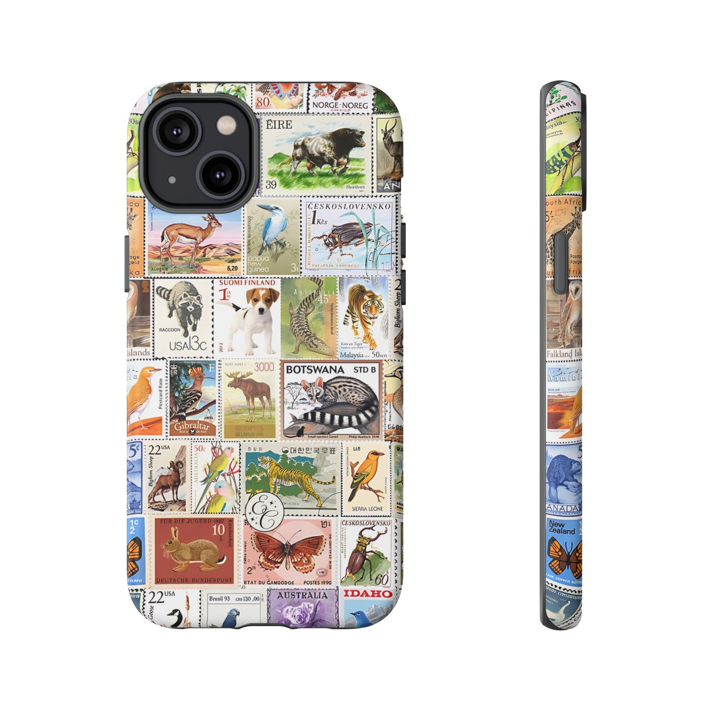 Wildlife Stamp Collage Tough Phone Case