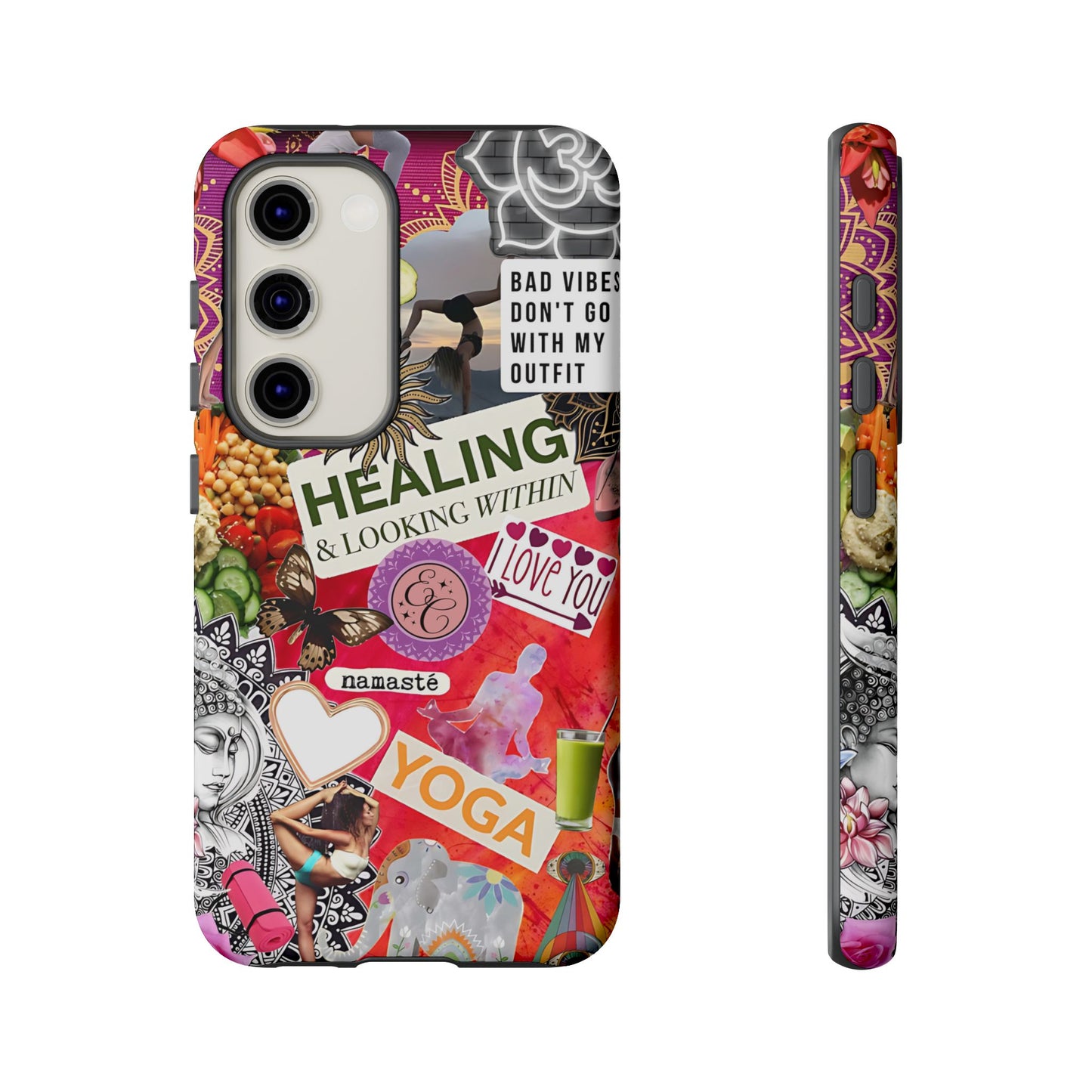 Yoga and Meditation Collage Tough Phone Case