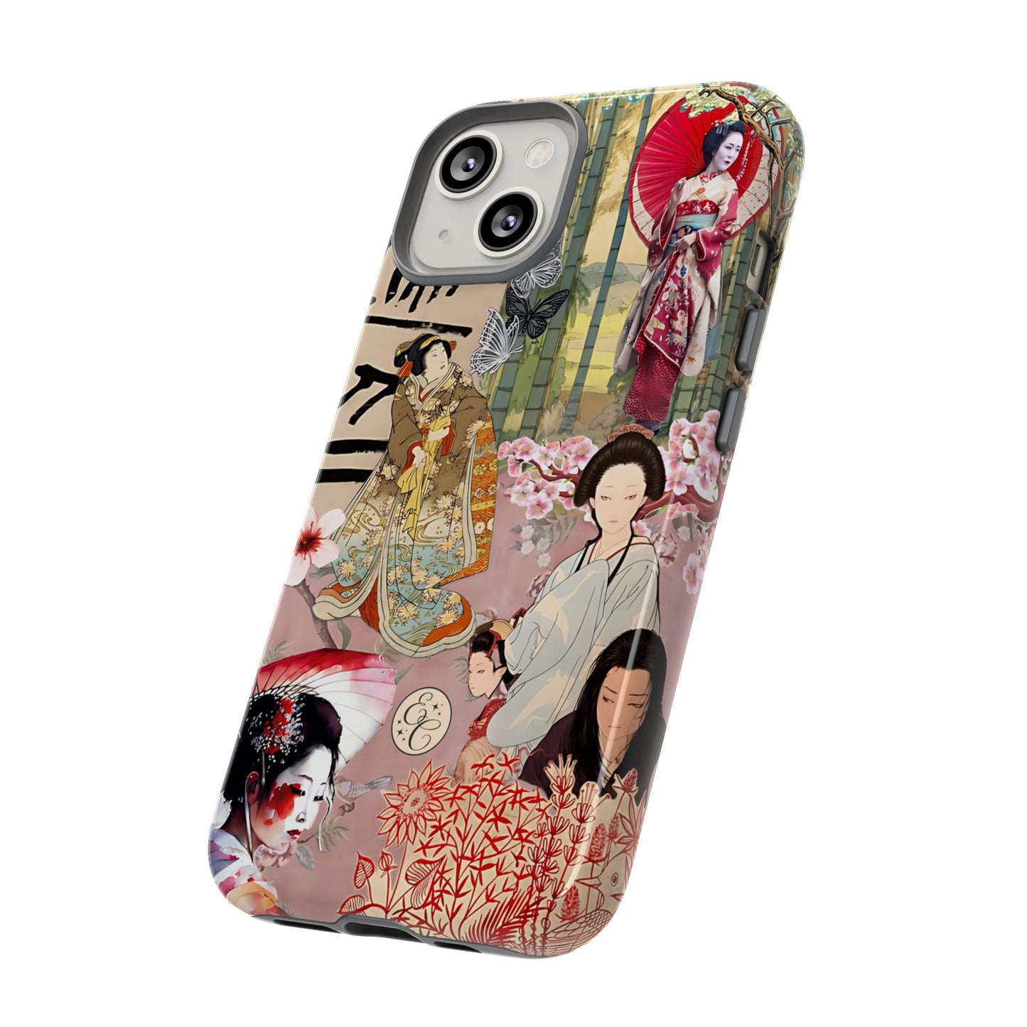 Japanese Geisha Collage Tough Phone Case