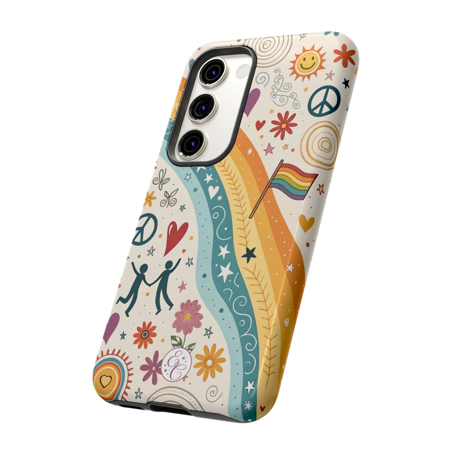 LGTBQ+ Pride Boho Doodle Tough Phone Case
