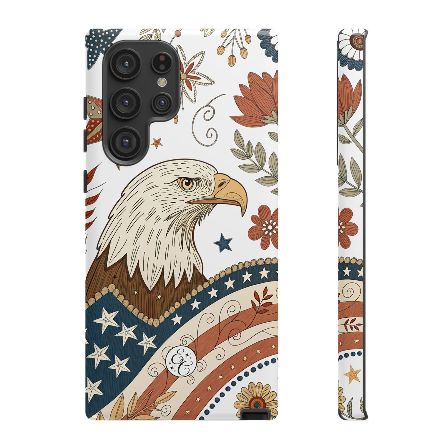 Boho Patriotic Eagle Tough Phone Case