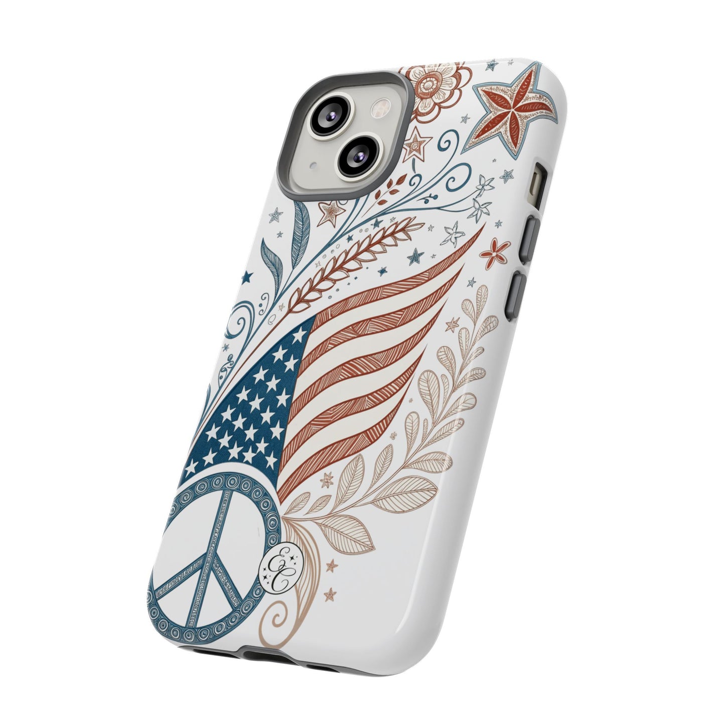 Boho American Flag Tough Phone Case