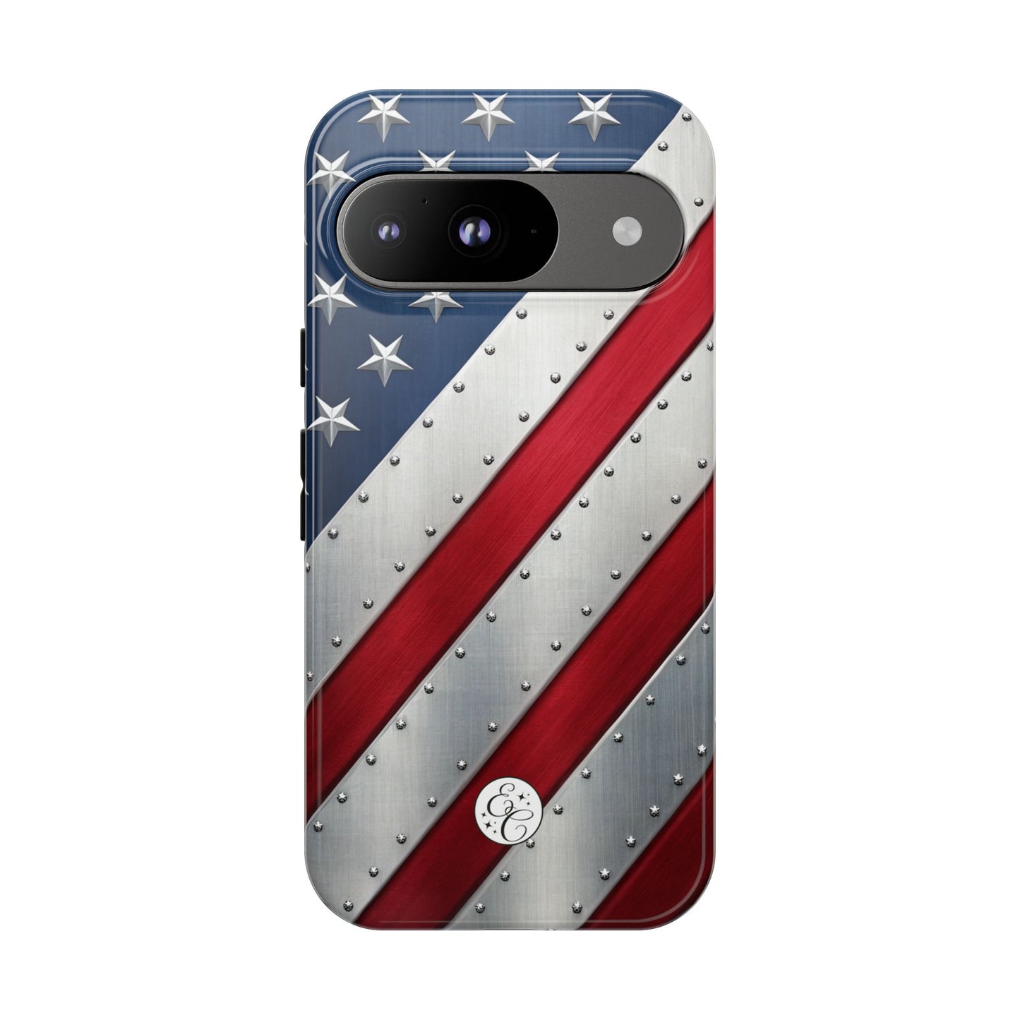 Metallic American Flag Tough Phone Case