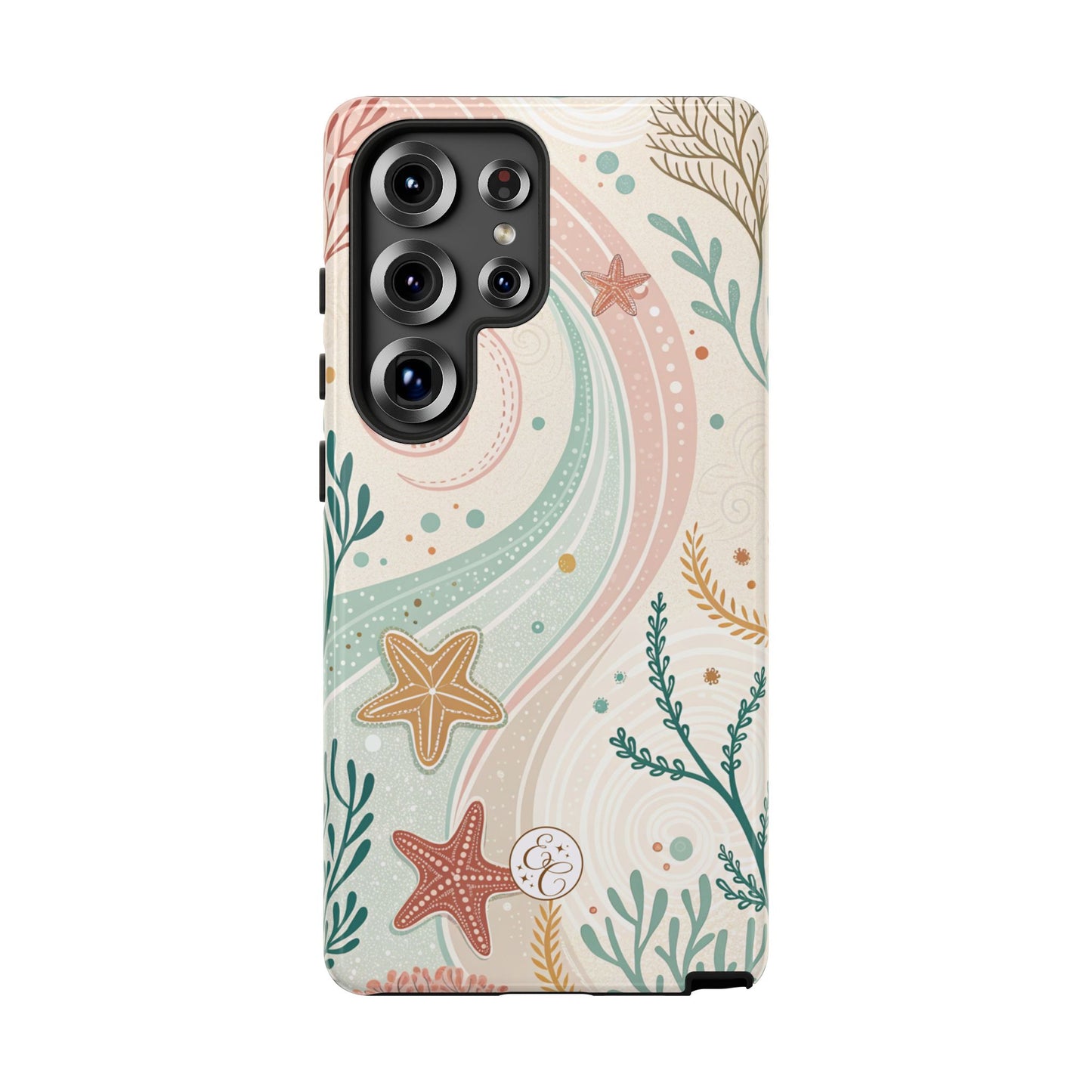 Pink Ocean Boho Doodle Tough Phone Case