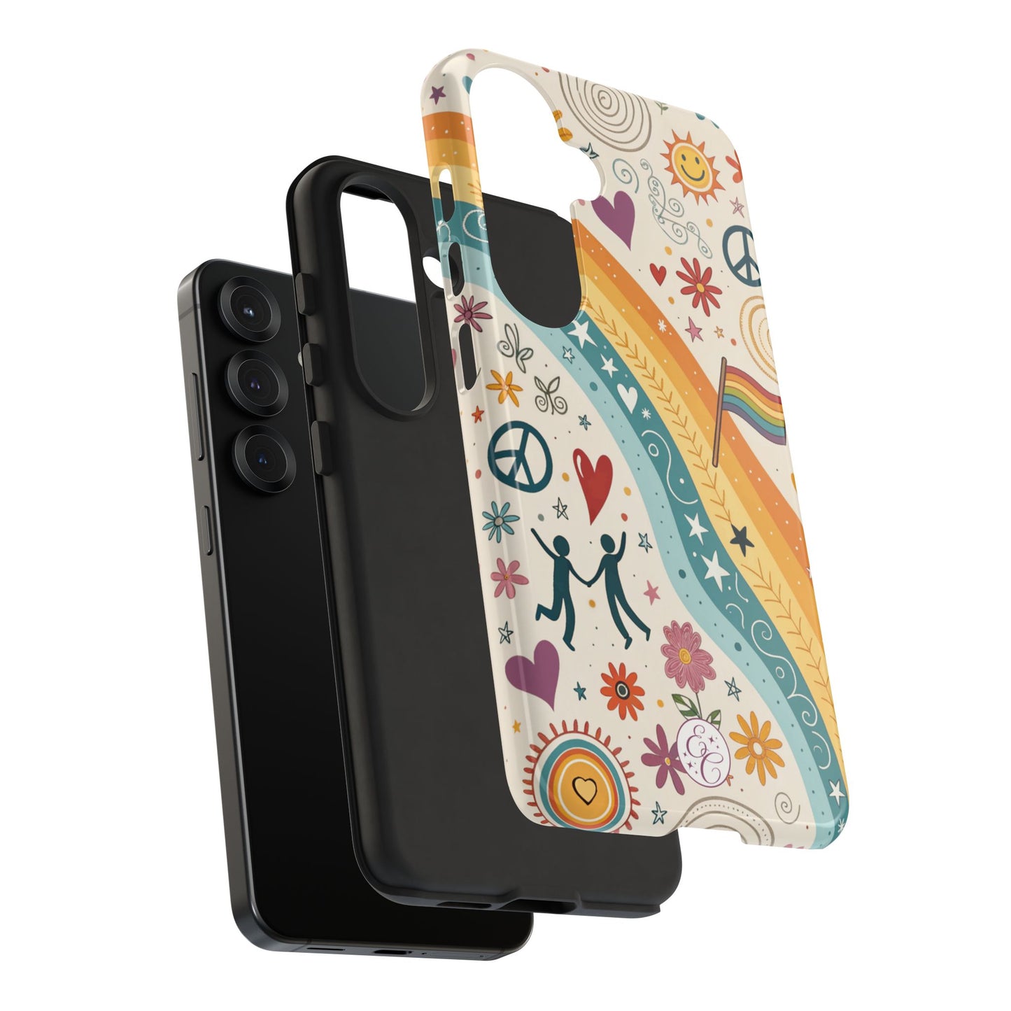 LGTBQ+ Pride Boho Doodle Tough Phone Case