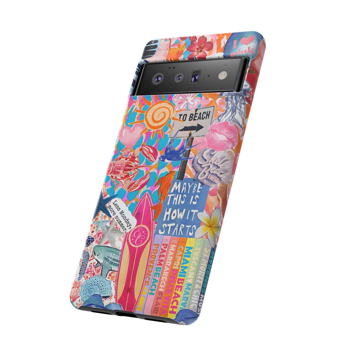 Colorful Beach Collage Tough Phone Case