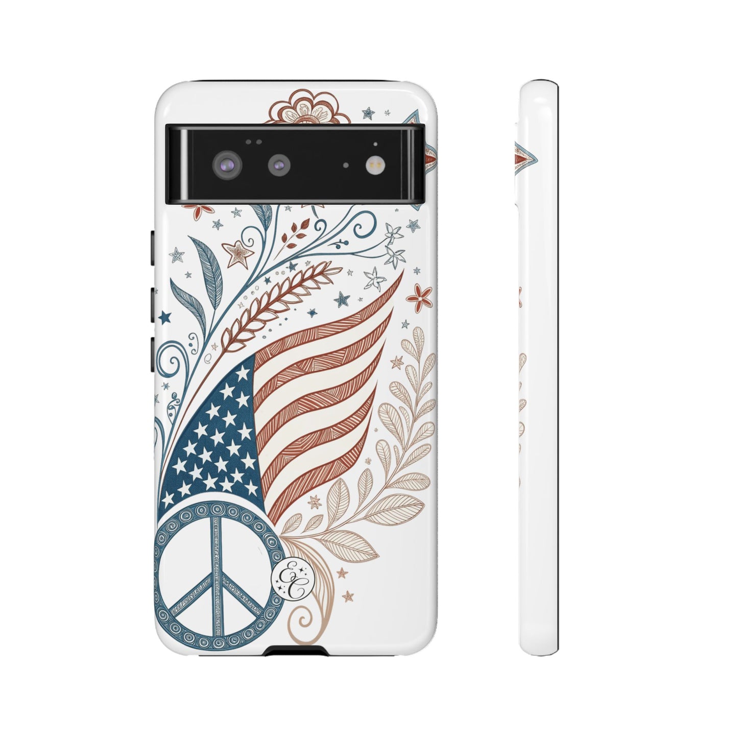 Boho American Flag Tough Phone Case