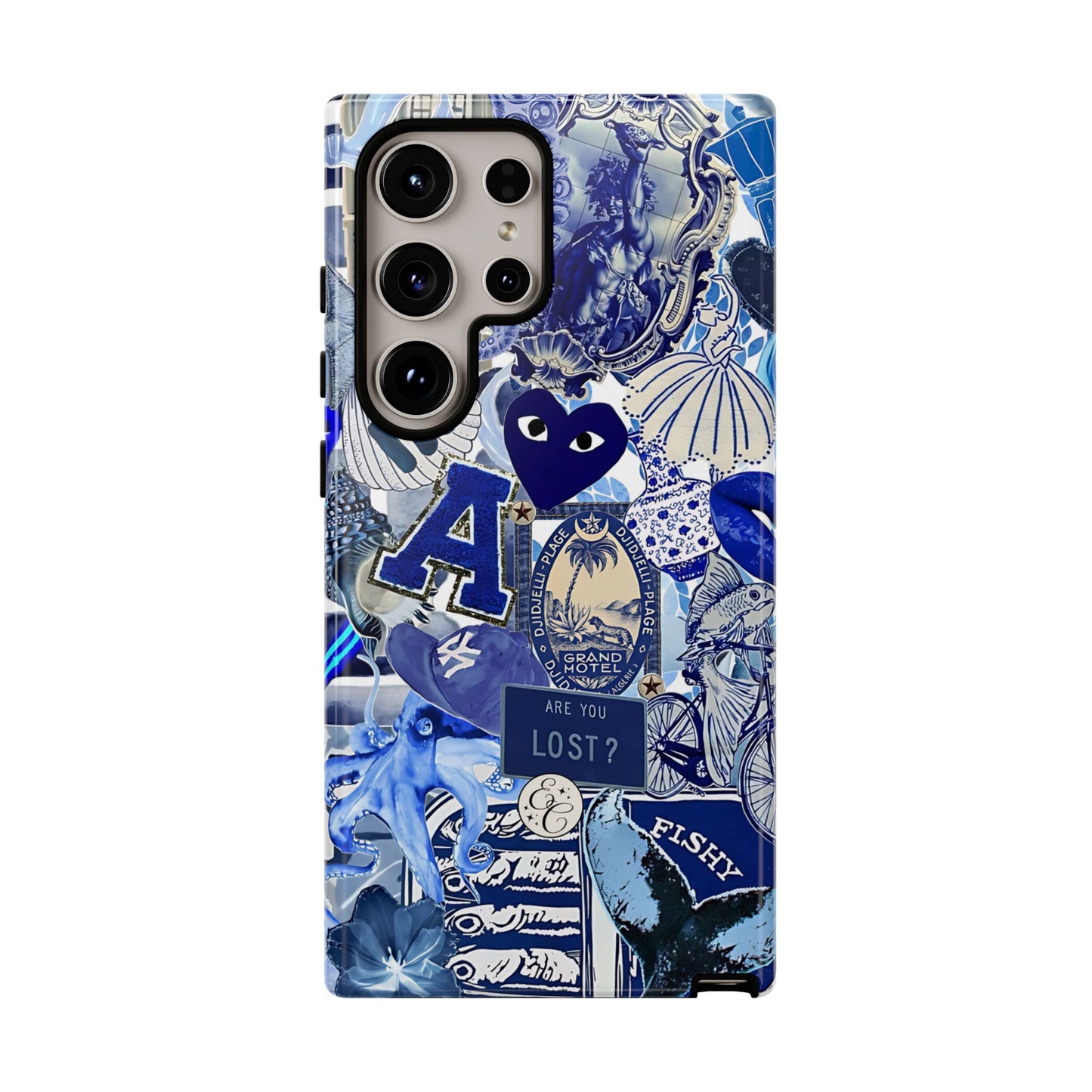 Blue Collage Tough Phone Case