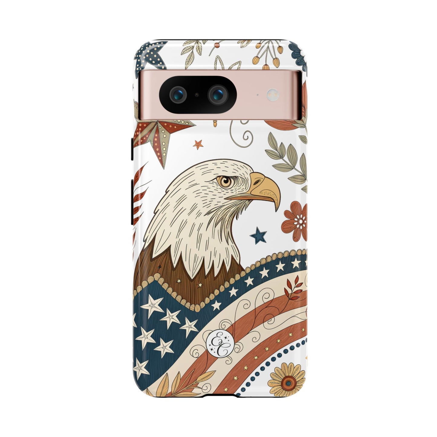 Boho Patriotic Eagle Tough Phone Case