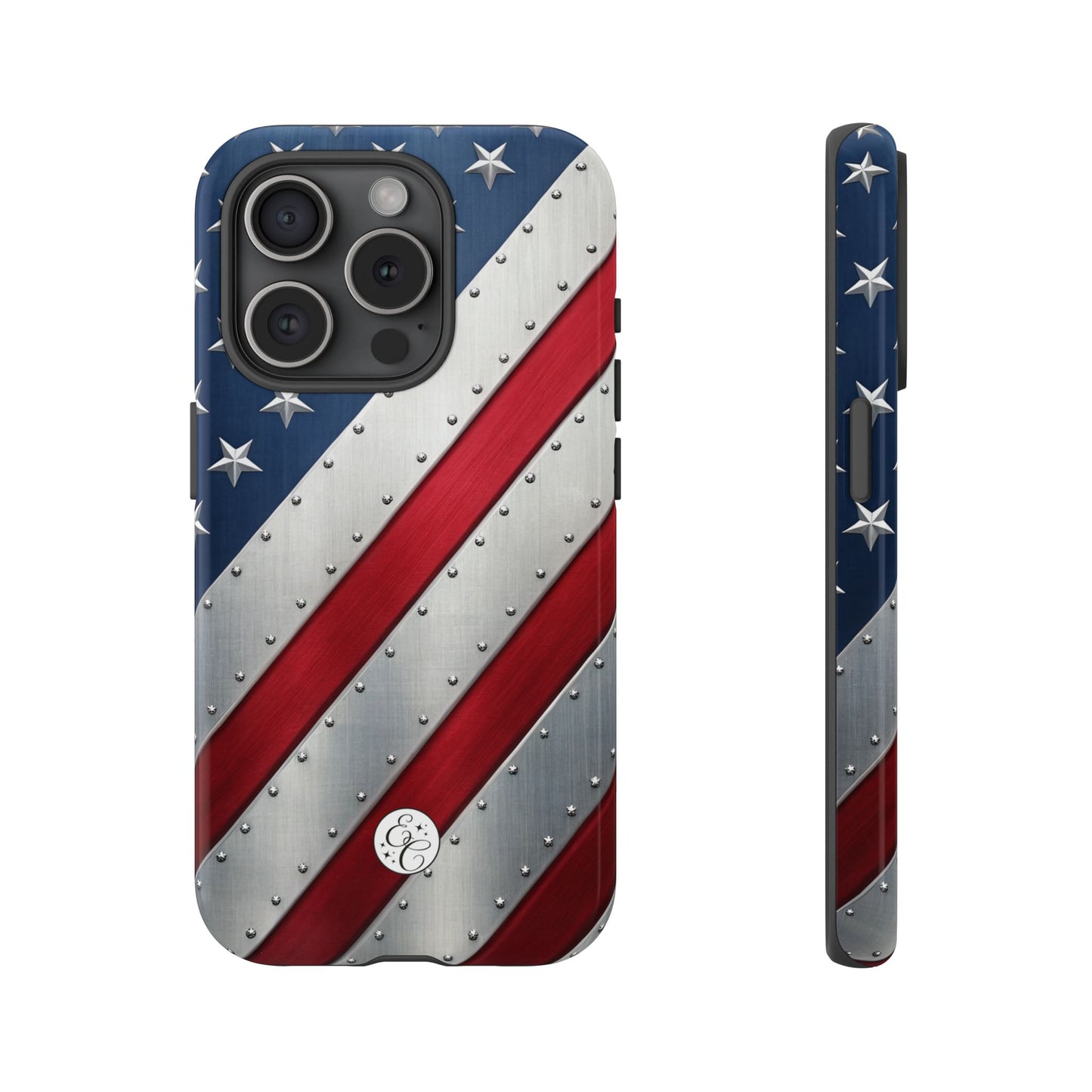 Metallic American Flag Tough Phone Case
