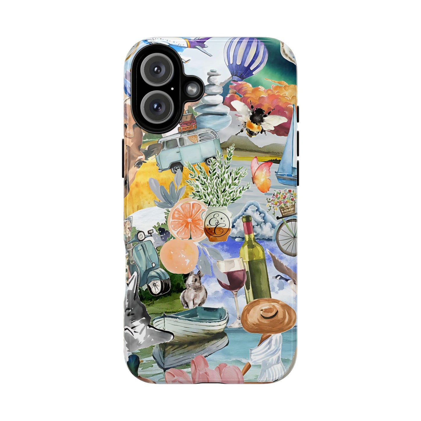 Vintage Travel Collage Tough Phone Case