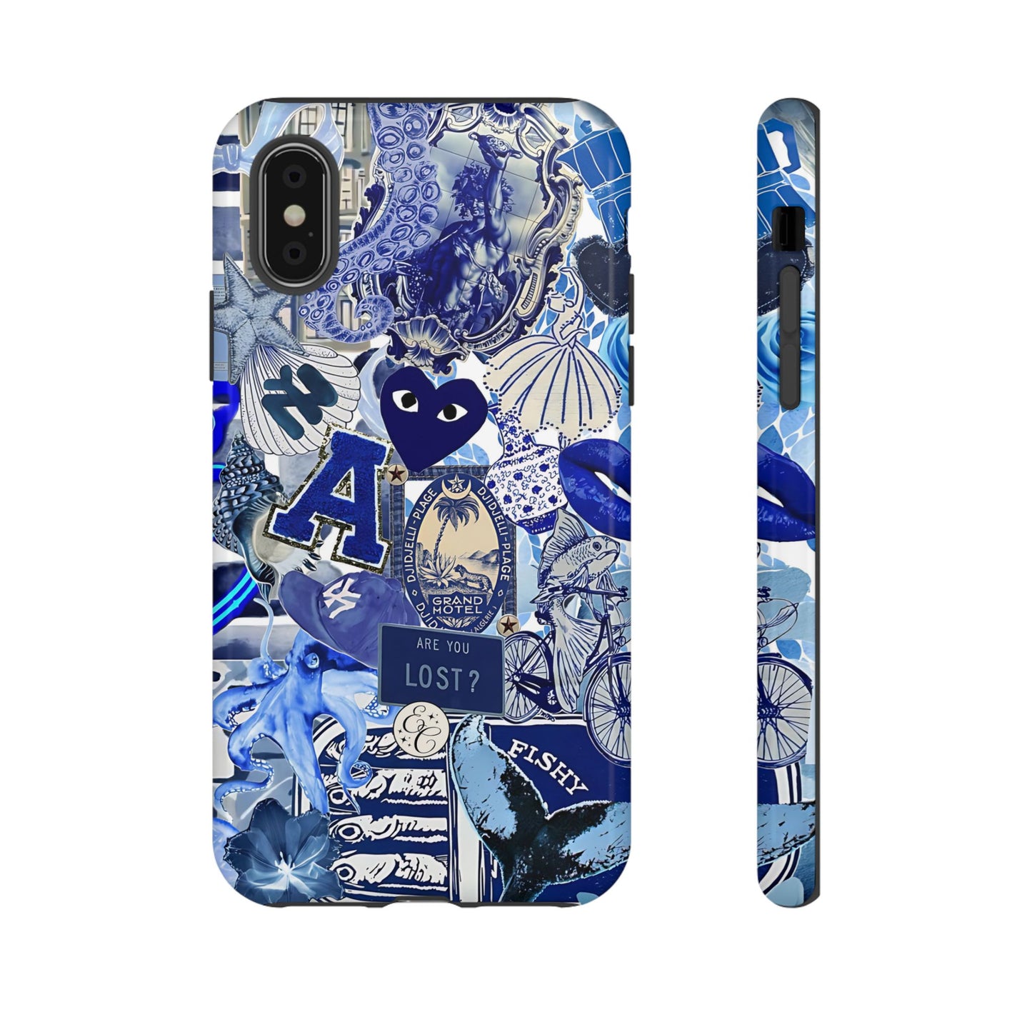 Blue Collage Tough Phone Case
