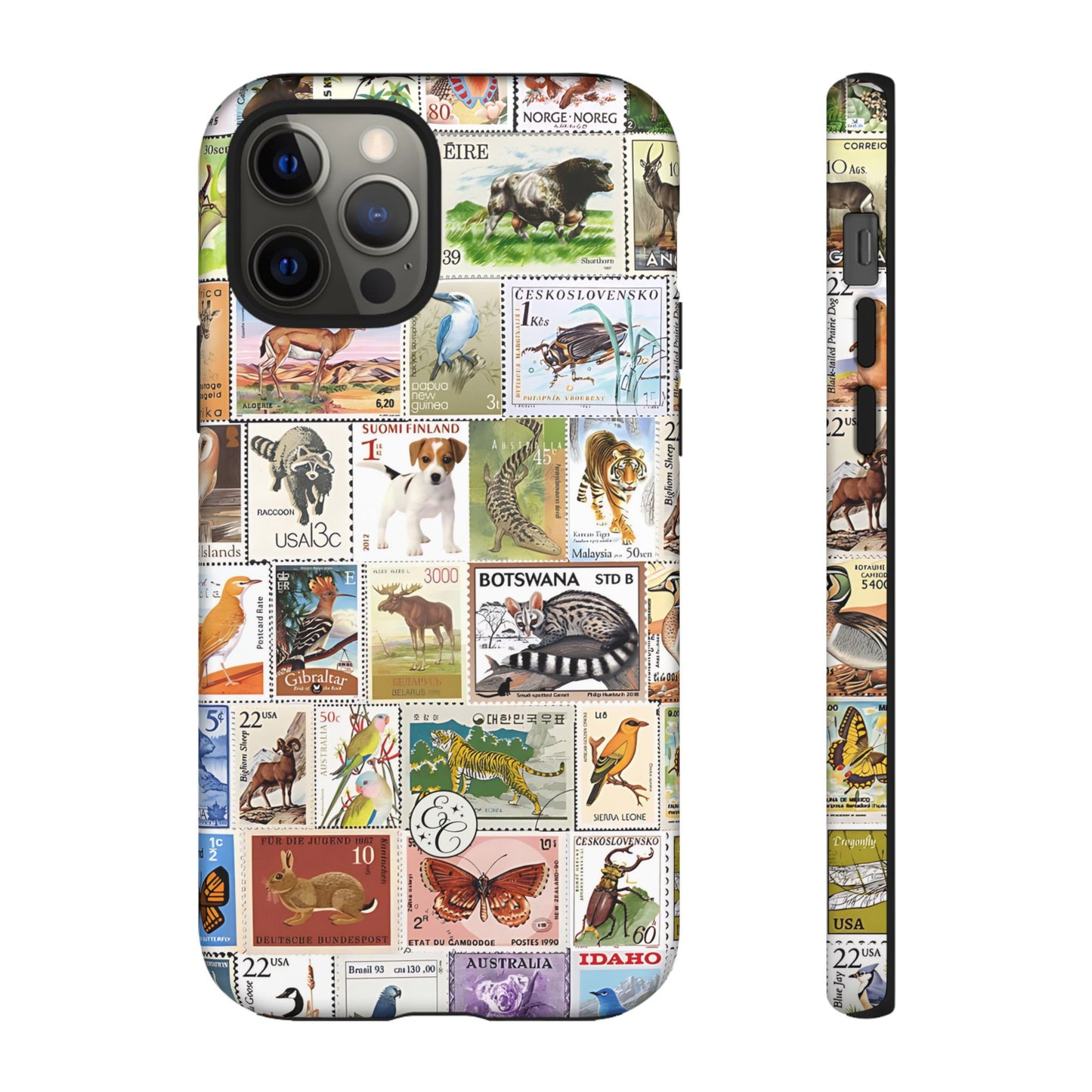 Wildlife Stamp Collage Tough Phone Case