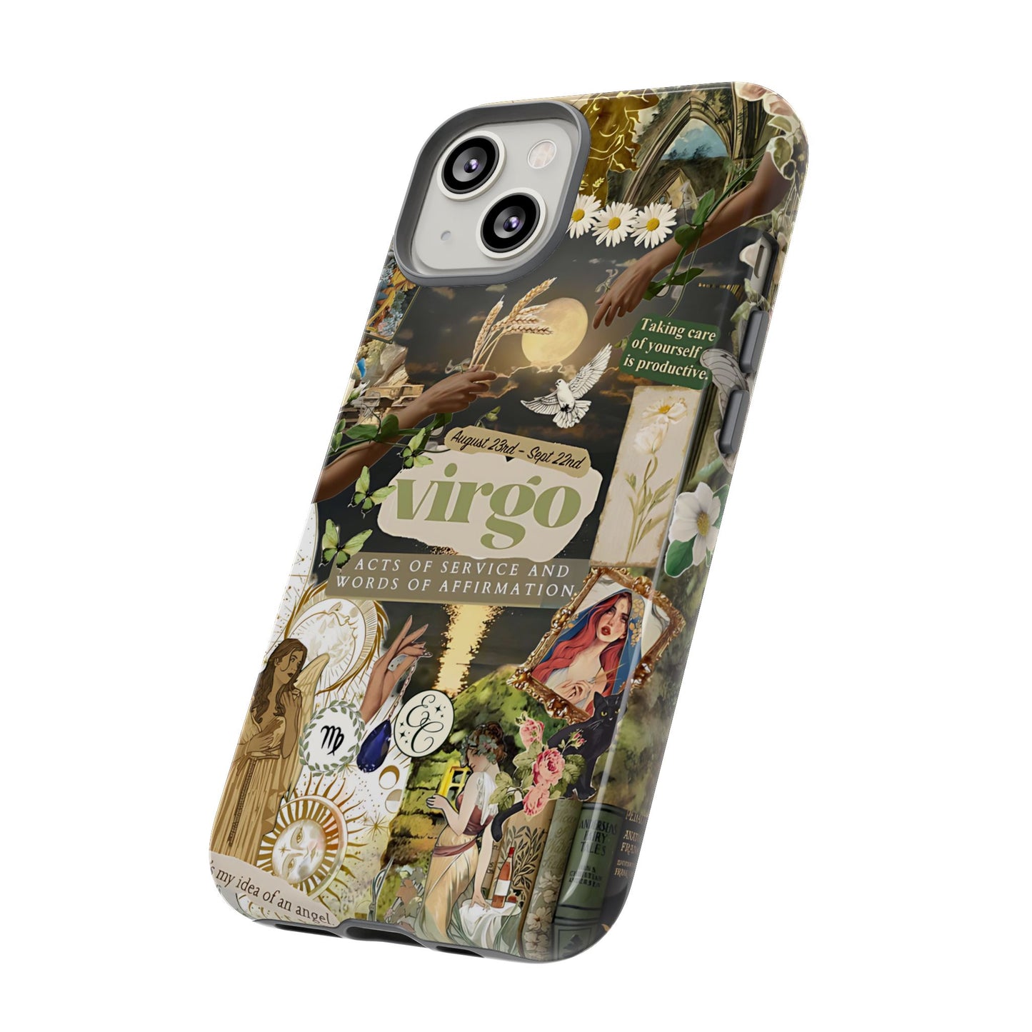 Virgo Vintage Zodiac Collage Tough Phone Case