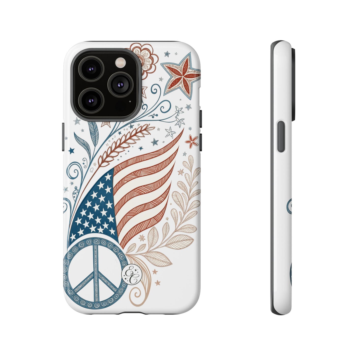 Boho American Flag Tough Phone Case