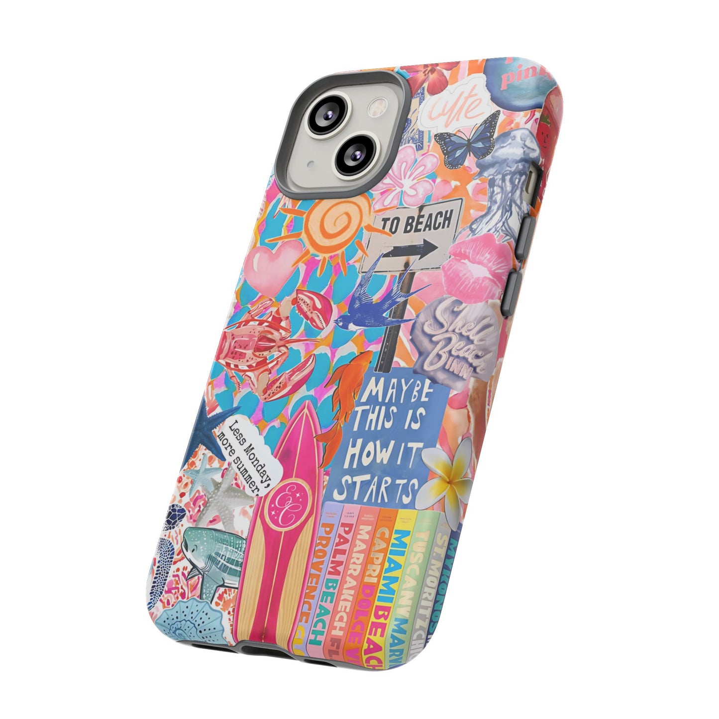 Colorful Beach Collage Tough Phone Case