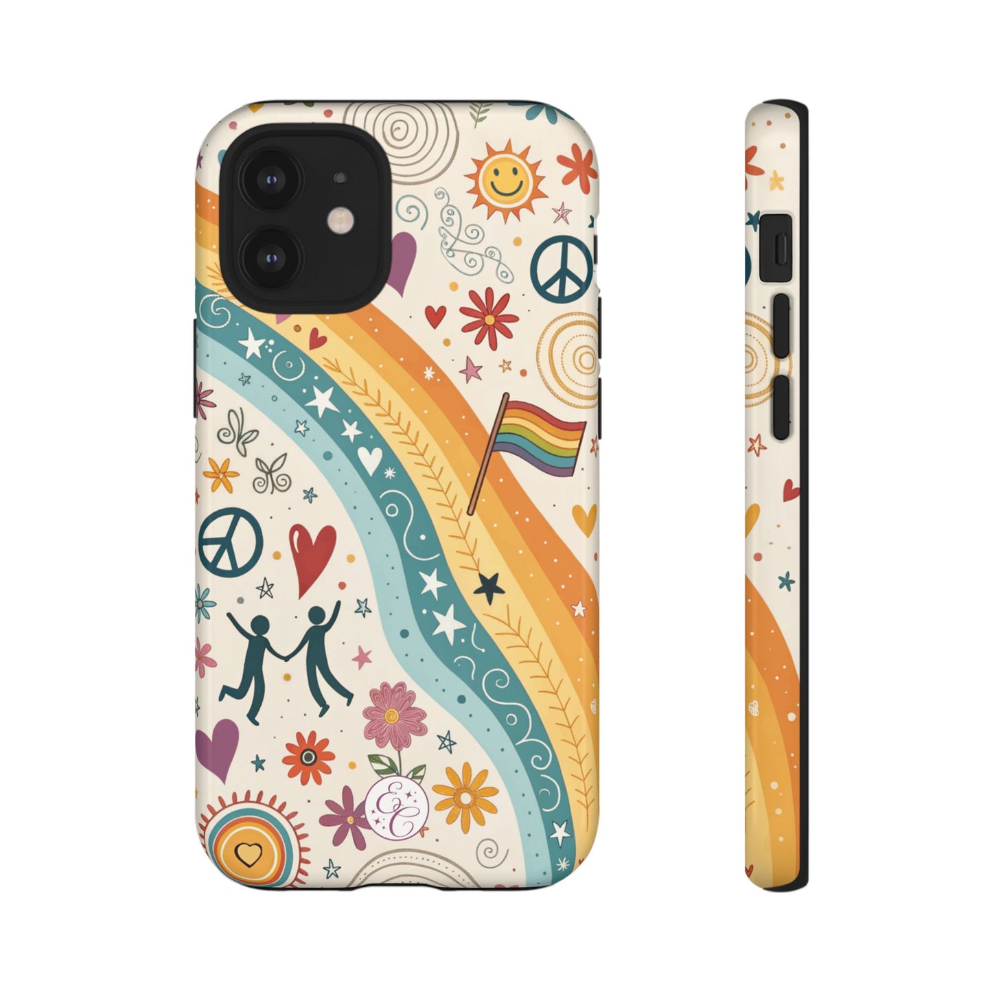 LGTBQ+ Pride Boho Doodle Tough Phone Case
