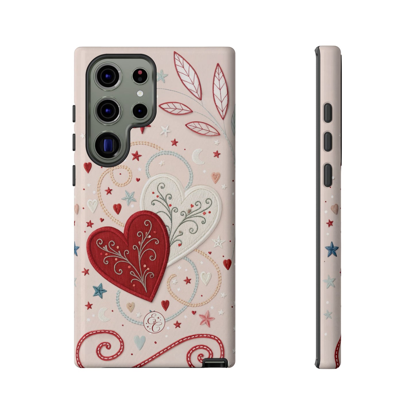 Interlinked Hearts Design Tough Phone Case