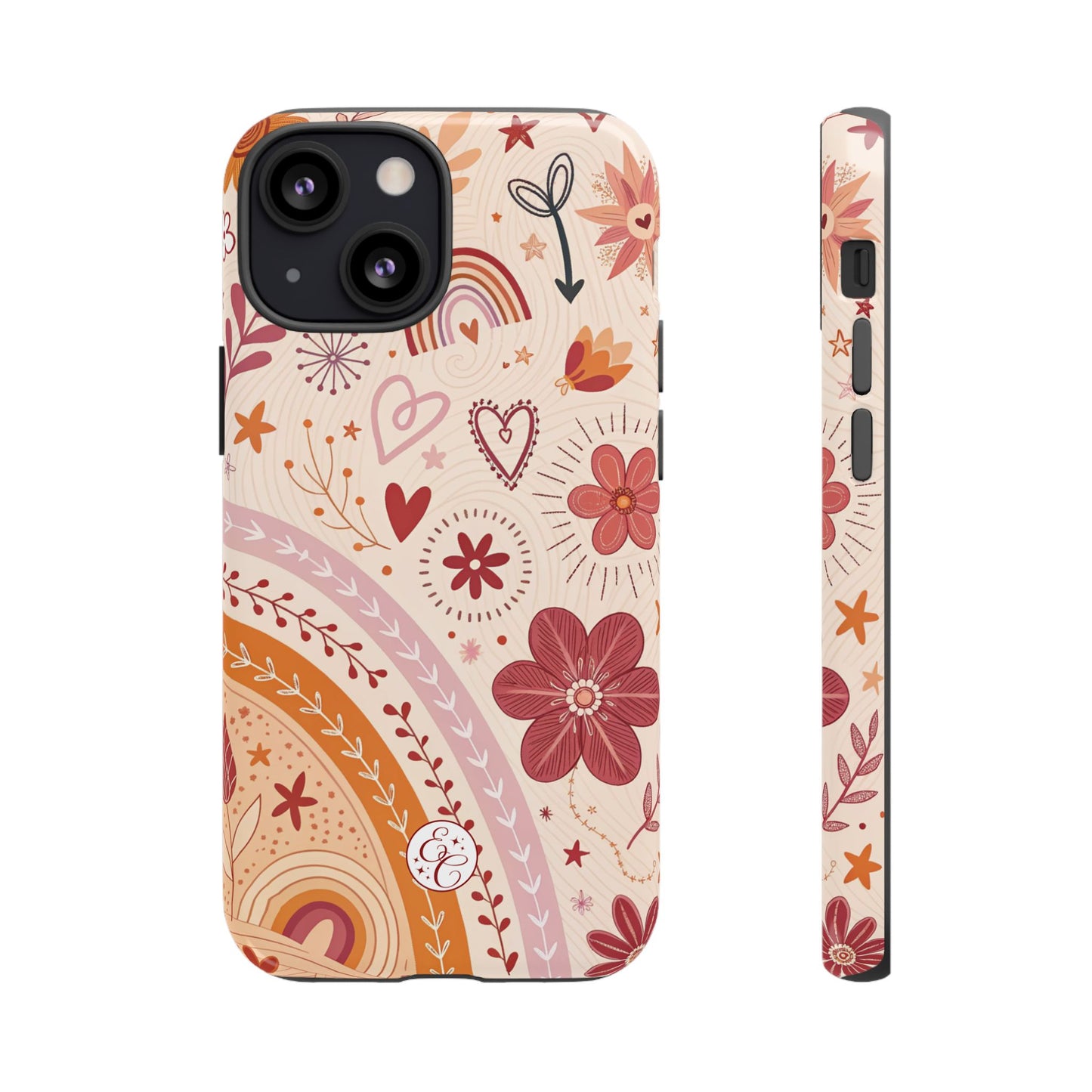 Lesbian Boho Doodle Tough Phone Case